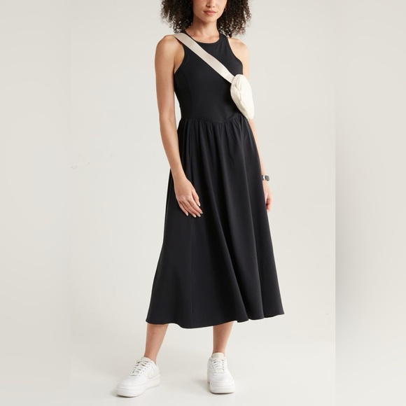 Nordstrom Zella Effortless Hybrid Racerback Midi Dress - Picture 6 of 9